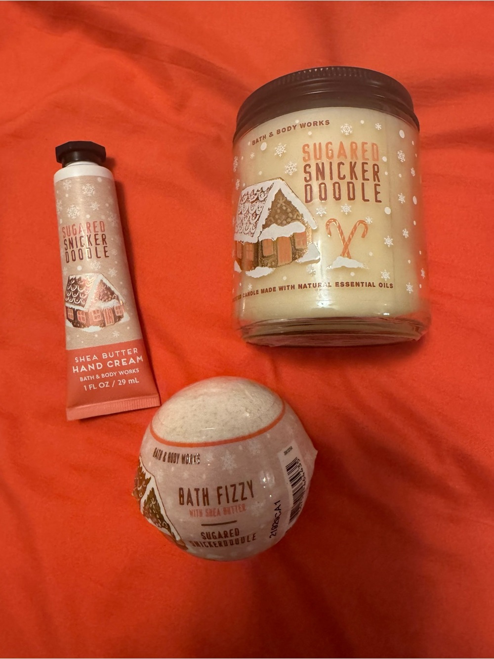 Bath & Body Works Sugared Snickerdoodle Set - Cream, White, Orange